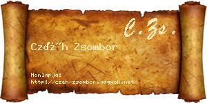 Czéh Zsombor névjegykártya